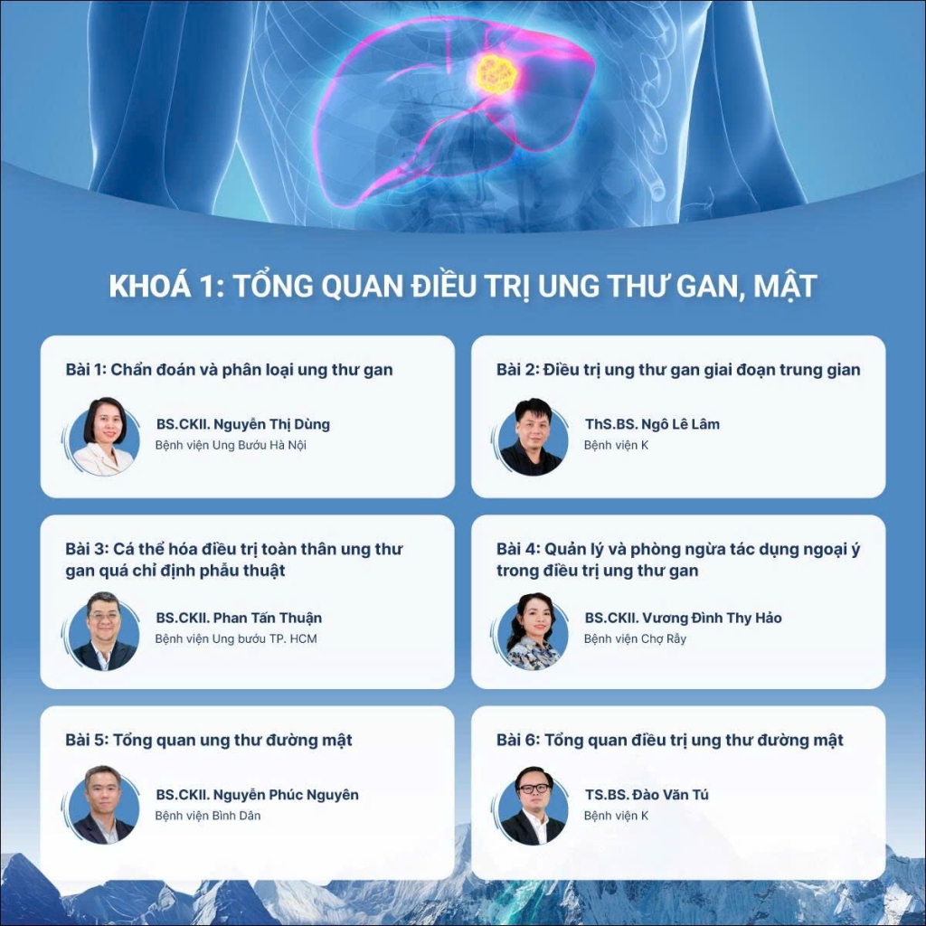 [KHÓA HỌC CME] Chuỗi chương trình đào tạo y khoa trực tuyến đầu tiên trên Ung thư Gan Mật 