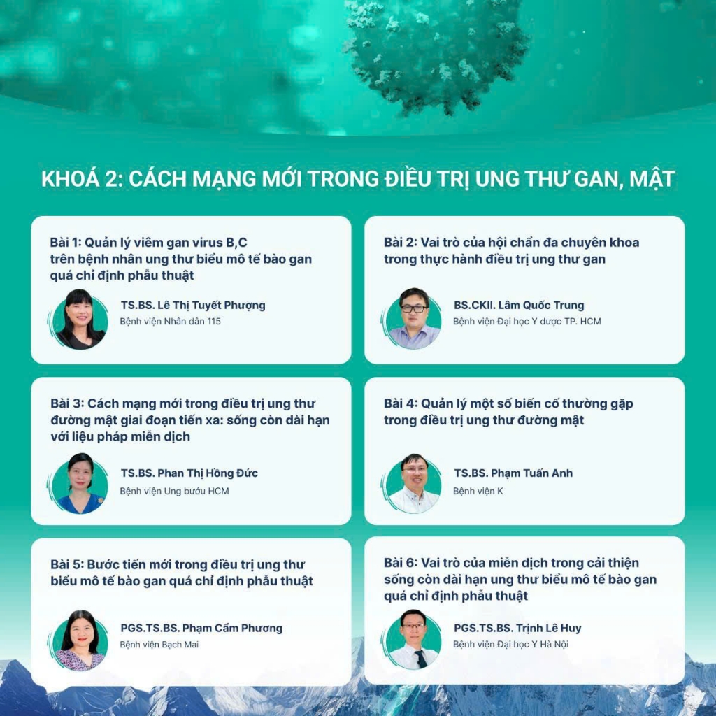 [KHÓA HỌC CME] Chuỗi chương trình đào tạo y khoa trực tuyến đầu tiên trên Ung thư Gan Mật 